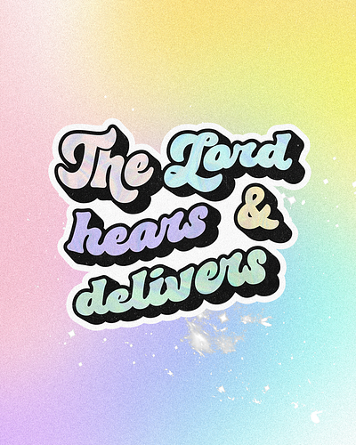 The Lord hears & delivers | Christian Poster creative