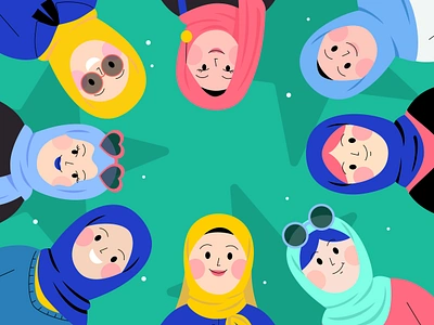 World Hijab Day avatar beautiful beauty celebration face fashion female girl headscarf hijab illustration islam moslem muslim portrait scarf stylish woman women world hijab day