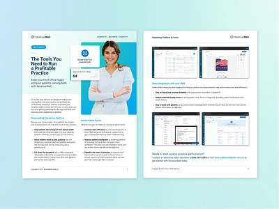 Forms & Marketing Platform One Pager brand brand design branding data sheet dental design fact sheet graphic design layout layout design one pager sell sheet typography white paper