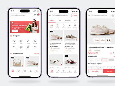 Shopease - eCommerce Fashion Mobile App accessories aparel app clothing clothing brand ecommerce fashion fashion app fashion design lifestyle marketplace mobile online shop onlinestore outfit product page shop shopify store voila
