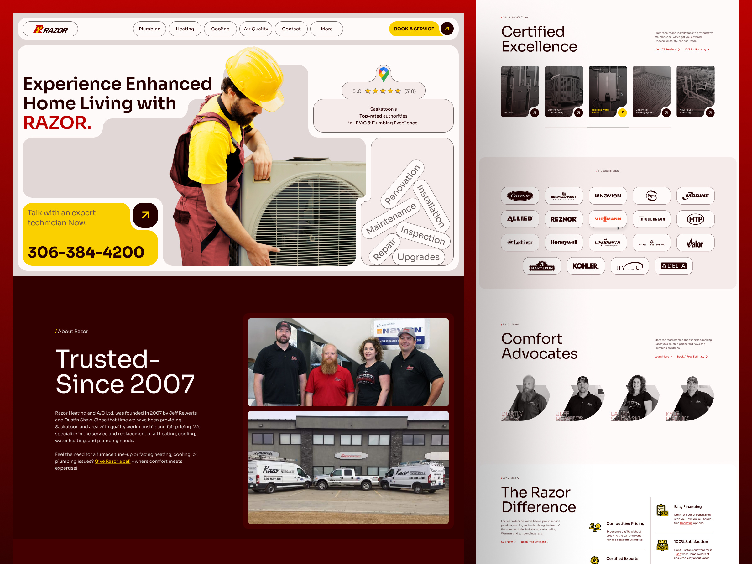 Example of Custom Hvac Website Design (Basic)