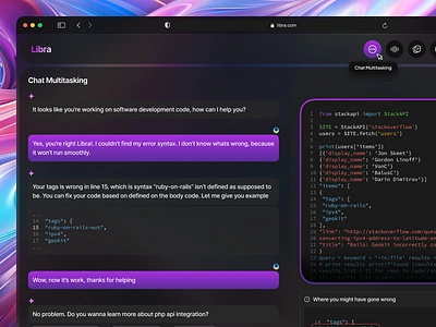 Libra - Multitask Language Understanding Website ai ai website artificial intelligence chat chat app chat bot chat website chatbot chatgpt dark theme gemini multitask language openai product design saas ui ui design uiux web design website