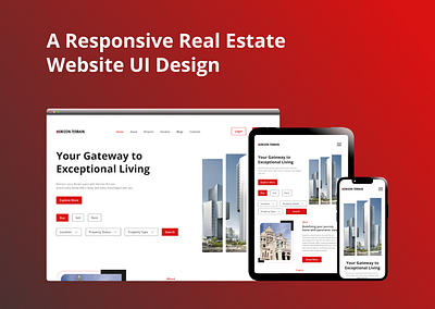 Real Estate Website uI Design branding design figma design graphic design illustration landing page mobile view design mockup real estate website real estate website design responsive website design tablet view design ui uidesign uxui webdesign website website design