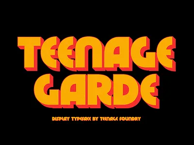Teenage Garde - Display Typeface bold branding design display font fonts free font illustration logo logotype merchandise sans sans serif serif typeface typography ui