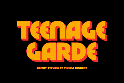 Teenage Garde - Display Typeface bold branding design display font fonts free font illustration logo logotype merchandise sans sans serif serif typeface typography ui