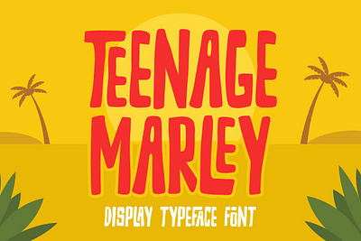 Teenage Marley - Display Typeface Font branding cartoon decorative design display font fonts free font illustration logo logotype merchandise typeface typography ui