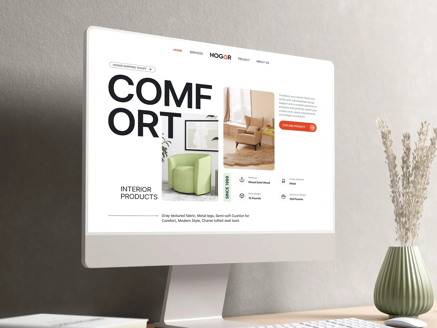 Modern Home Decor Website Design for Comfort and Style