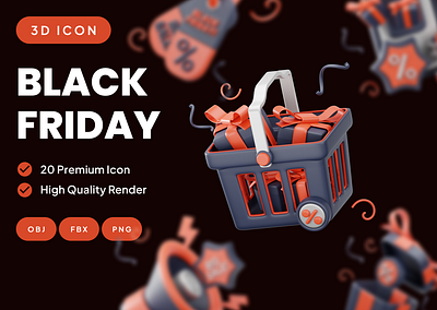 Black Friday 3D icon Set! 3d branding graphic design logo ui