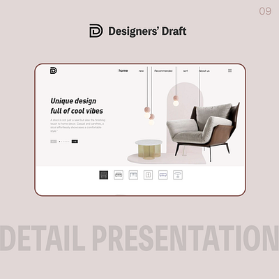 Cool Furniture Vibes -- Designers' Drafts app branding design graphic design illustration ui ux web design