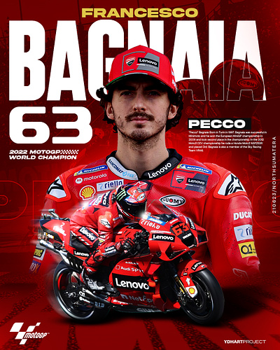 GRANCESCO BAGNAIA | MOTO GP SERIES POSTER graphic design photoshop poster