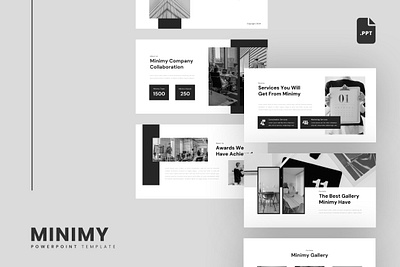 Minimy PowerPoint Template black business gsl key minimal minimy modern ppt pptx presentation template simple ui website white