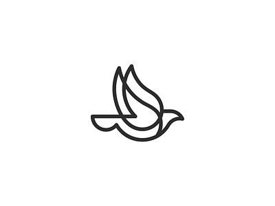 Flying Bird Logo bird branding flying bird identity logo minimalist modern simple