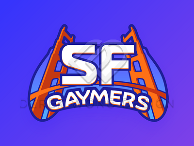 SF Gaymers Logo gaymer gaymers golden gate bridge logo san francisco sf video games