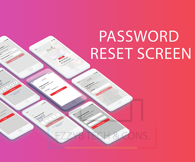Mobile App Screen For Password Reset app branding design graphic design illustration logo typography ui ux vector