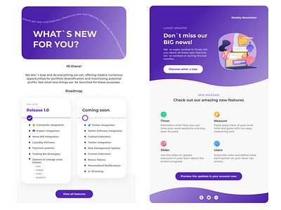 Crypto Email Templates crypto design email graphic design newsletter ui