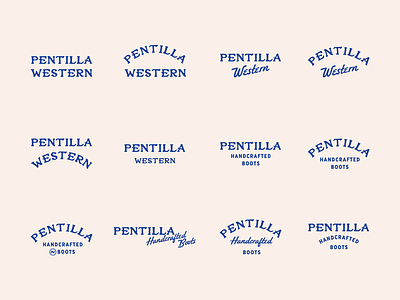 Pentilla Western - Logotype apparel badge boots branding design lockup logo logotype typography vintage western