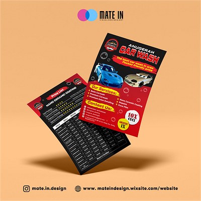 Brochure Design "Anugerah Car Wash" brand identity branding brochure brochure design design graphic design illustration logo logo design vector