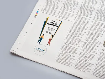 Print ad with an exclamation mark symbol to announce hiring advertisement concept design graphic graphic design hiring interview newspaper visual visualisation