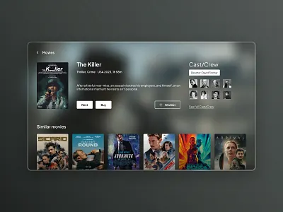 Smart TV movie streaming app concept