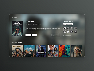 Smart TV movie streaming app concept