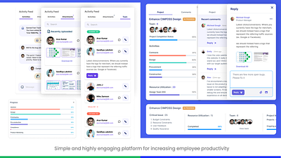 Simple and highly engaging platform for employee productivity design system platform ui ux design web app ui