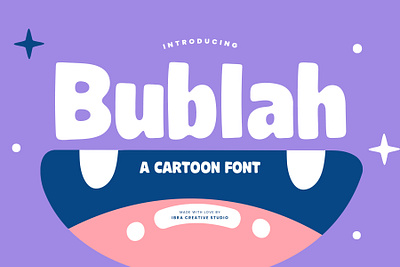 Bublah – A Cartoon Font monoline brush