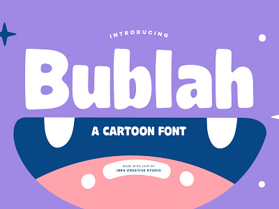 Bublah – A Cartoon Font monoline brush