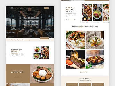 Griya Dahar - Restaurant Website Concept design graphic design ui ux web
