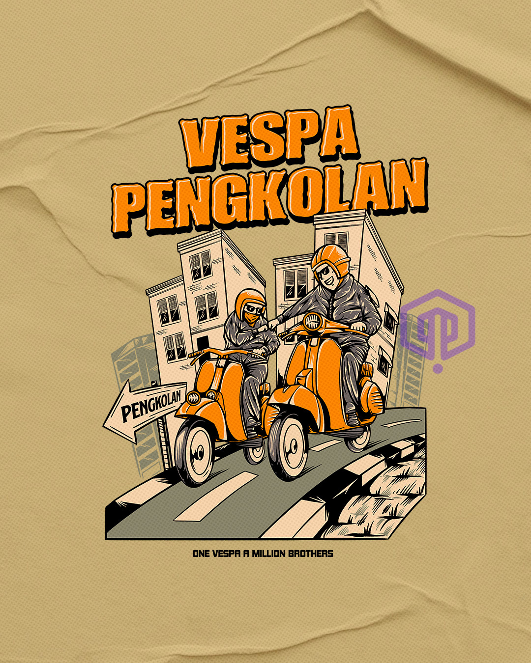 Example of Artwork With Retro Design For Outdoor