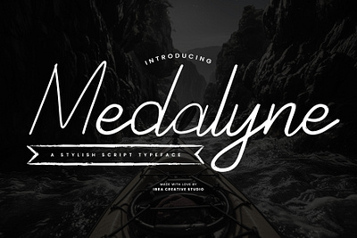 Medalyne – A Stylish Script Typeface monoline brush