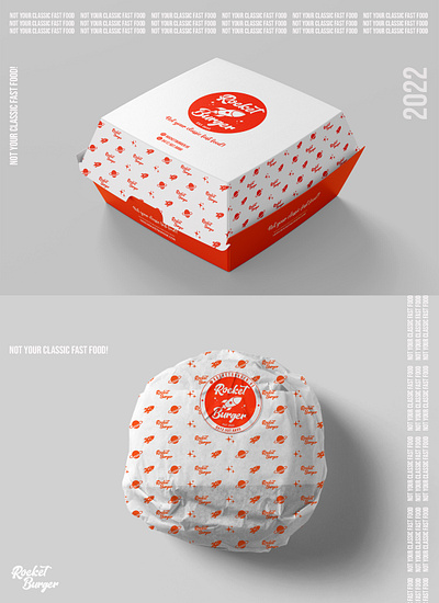 Packaging - Rocket Burger 3d ad brand identity branding design graphic design illustration logo packaging packaging design product design typography ui vector