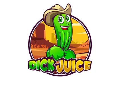Dick Juice Mascot Logo cartoon drink fruit icon juice logo logo design mascot logo vector vegan