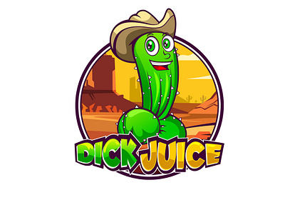 Dick Juice Mascot Logo cartoon drink fruit icon juice logo logo design mascot logo vector vegan
