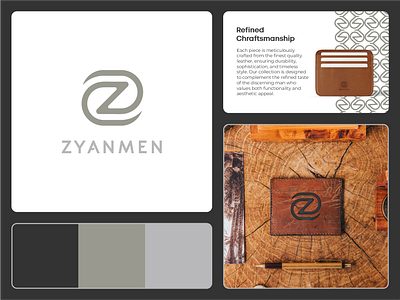 Zyanmen Brand Identity belt branddesign brandidentity branding design graphic design leather logo logocreation logodesign wallet