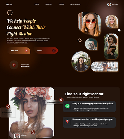 Landing find a mentor landing ui ux