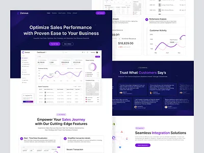 Zenvue - CRM Landing page ui