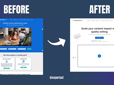 Redesign website Day 1 @copywritingcrew design expert azi expertazi redesign website redesign website ui ui