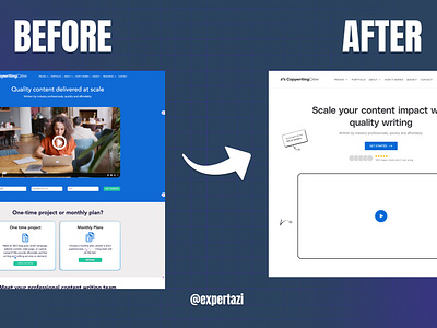 Redesign website Day 1 @copywritingcrew design expert azi expertazi redesign website redesign website ui ui