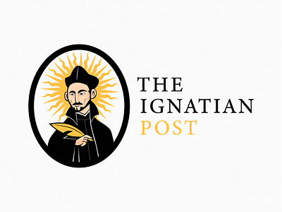 The Ignatian Post blog brand branding design flat flat illustration graphic design ignatian ignatius illustration saint ignatius saint ignatius of loyola the ignatian post