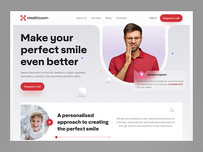 Dental Clinic Landing Page care clinic dental dental care dentist design doctor figma design health care healthcare landing medical medical care medical website medicine services teeth tooth website