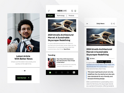 News App app design artcles article breaking news clean daily news design latest news app live news minimal news news app news application news reading app newsfeed sports news trending trending news ui ux