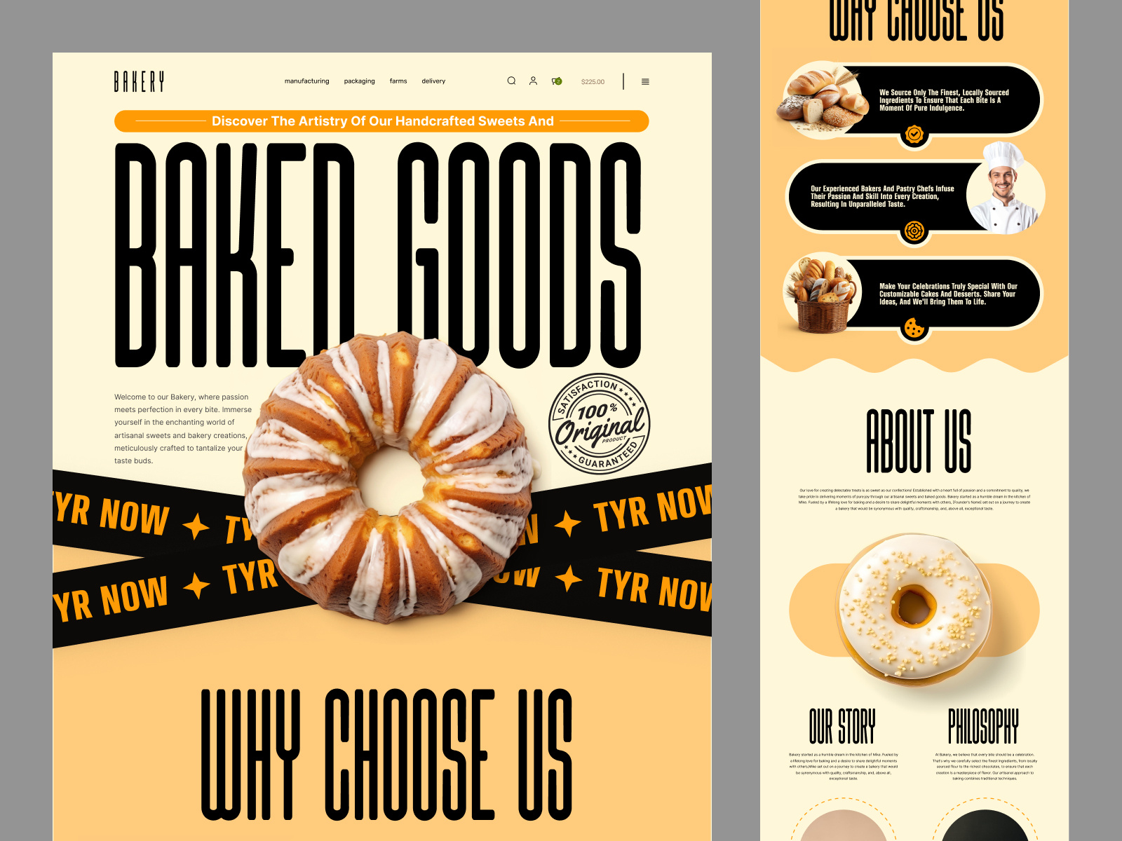 Bakery Landing Page UI bakery biscuit clean confectionary design ui homepage illustrations landing page minimal modern sweets typography ui uiux uiux design ux web web design website