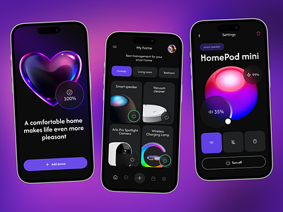 Smart Home Mobile App Concept app app design ios ios ui mobile mobile app mobile ui mobile ux smart home smart home mobile smarthome smarthome app uiux