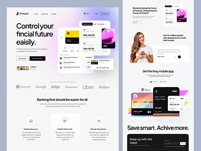 Fintech website design banking card payment crypto digital banking finace finance landing page fintech website inverstment investment junaki minimal payment card payment landingpage product design saas saas website ui ux