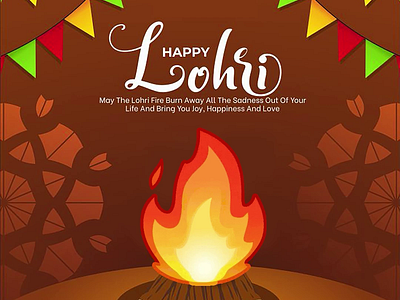 Happy Lohri Social Media Post GIF animated animatedcheers dri dribblemagic graphic design happy lohri lohri lohrigif socialmediapost