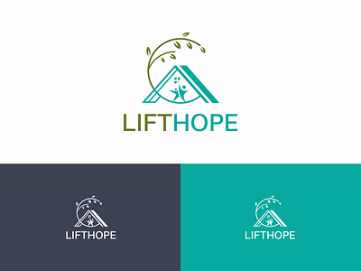 LiftHope Logo: Non-Profit organization caringcommunities childempowerment homeforhope hopefulfuture inspirechange lifthope logodesign loveandshelter underprivileged youthsupport