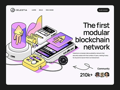 Blockchain Network Landing Page landing web design