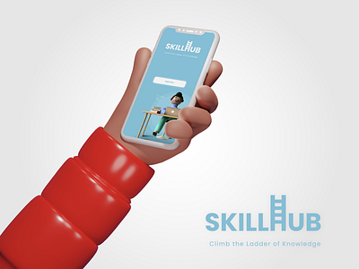 SkillHub - Climb the Ladder of Knowledge branding edtech mobile app ui ux