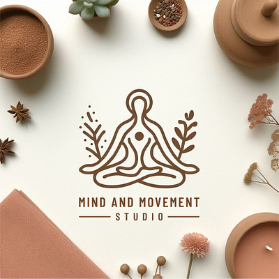 Mind and movement logo design graphic design logo yoga