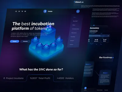Crypto Token Landing Page bitcoin clean coin landing page crypto crypto landing page cryptocurrency dark graphic design landing page meme token token landing page ui web design web3 website design